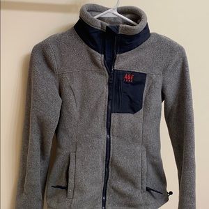 Fuzzy Abecrombie Zip-Up Jacket